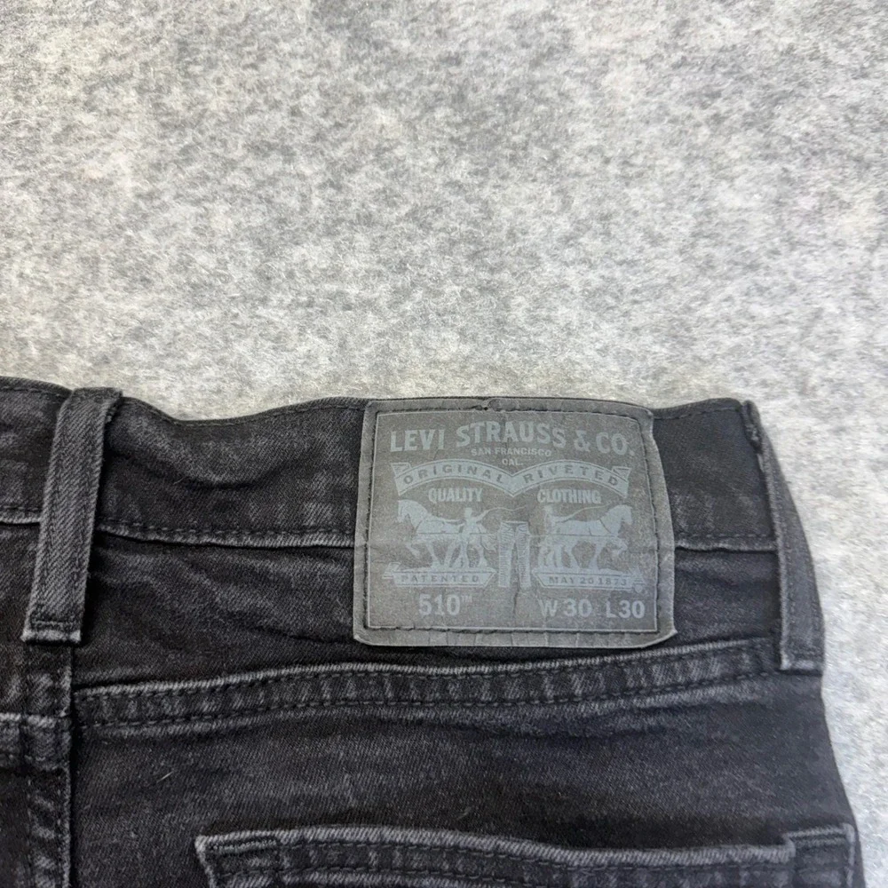 Lot of 3 Levi's 510 511 Skinny Jeans Mens 30x30 Black Blue Gray Denim Work Pants